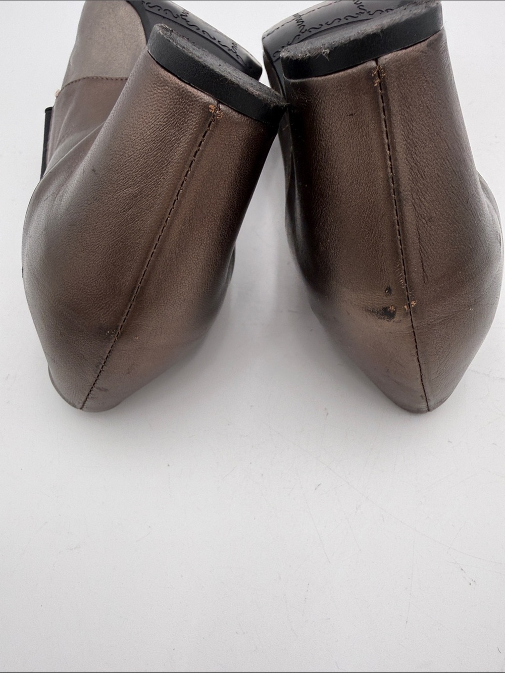 Vaneli Metallic Bronze Mary Jane Pumps Elastic Strap women 9M office Y2K pull on - Picture 7 of 12